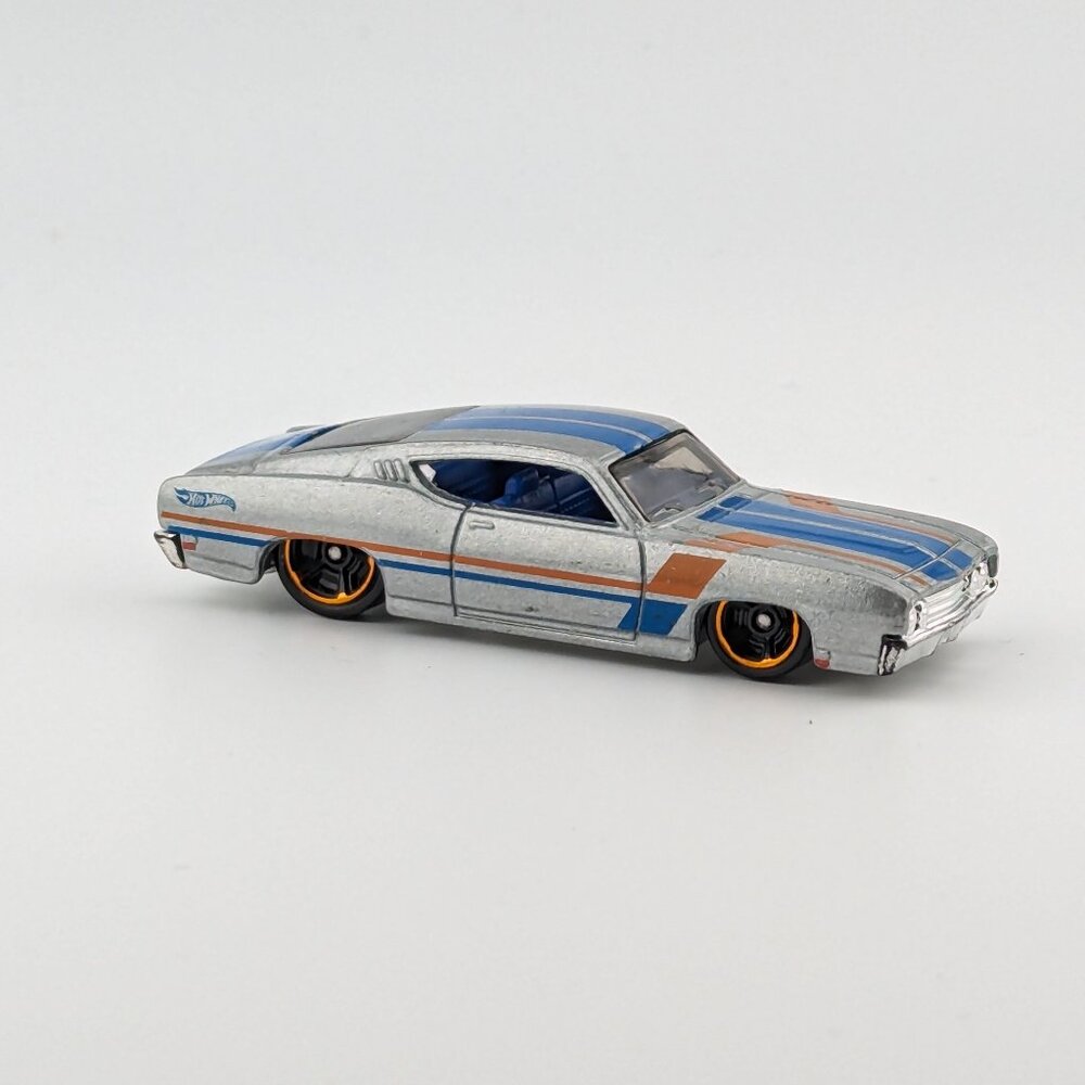 Hot Wheels 2013 69 FORD TORINO TALLADEGA HW WORKSHOP Silver w/BLUE INT
